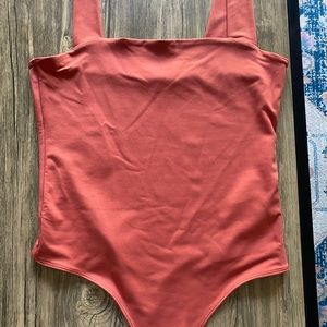 Orange / Coral Thong Bodysuit